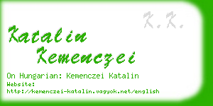 katalin kemenczei business card